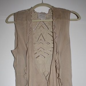 Saivana Flouncy Vest with Sequin Detailing